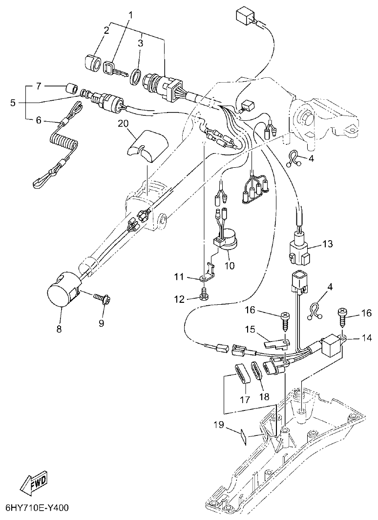 Yamaha F130AET, FL130AET OPTIONAL PARTS 2 parts diagram